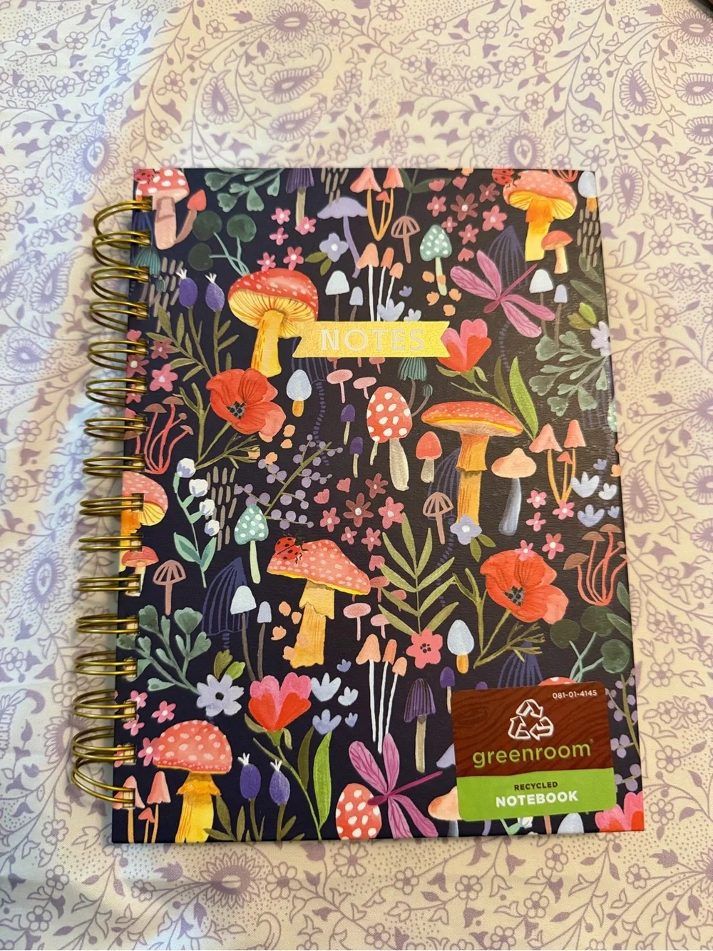Notebook - Mushroom Floral Notes